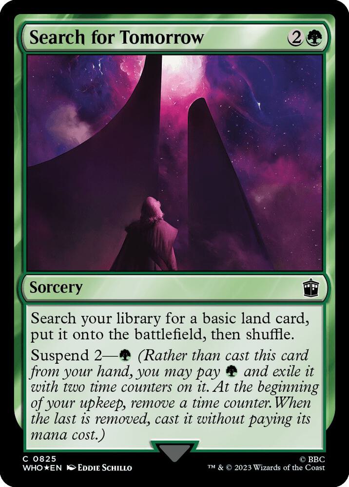 Search for Tomorrow (Surge Foil) 825 card from Universes Beyond: Doctor Who