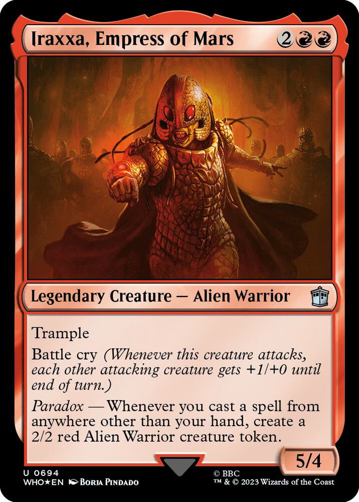 Iraxxa, Empress of Mars (Surge Foil) 694 card from Universes Beyond: Doctor Who