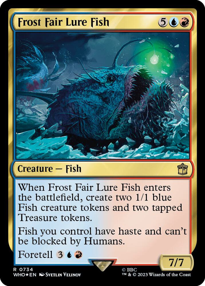 Frost Fair Lure Fish (Surge Foil) 734 card from Universes Beyond: Doctor Who