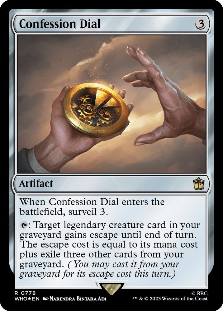 Confession Dial (Surge Foil) 778 card from Universes Beyond: Doctor Who