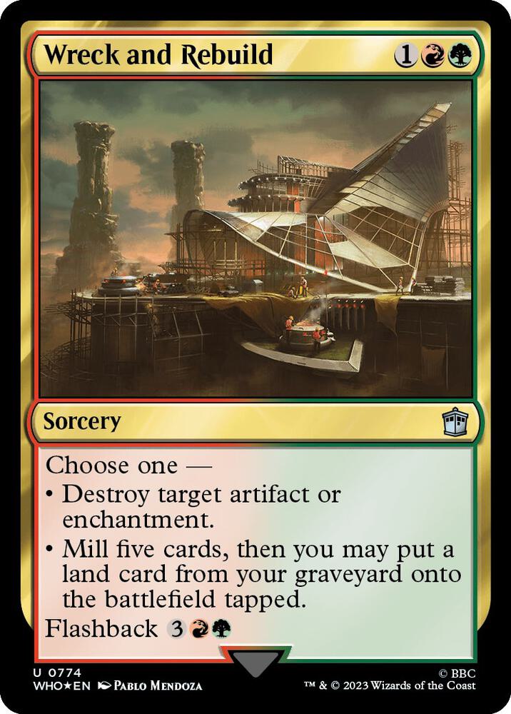 Wreck and Rebuild (Surge Foil) 774 card from Universes Beyond: Doctor Who