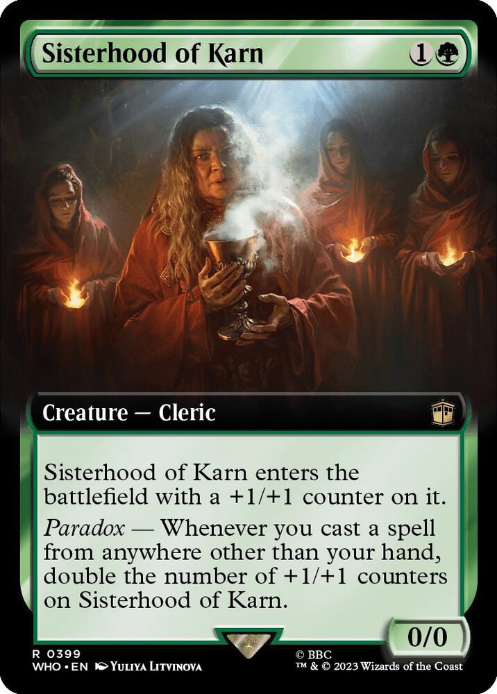 Sisterhood of Karn (Extended Art) 399 card from Universes Beyond: Doctor Who