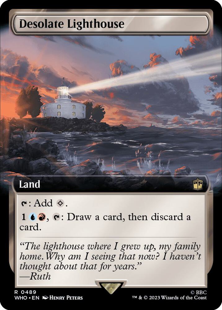 Desolate Lighthouse (Extended Art) 489 card from Universes Beyond: Doctor Who