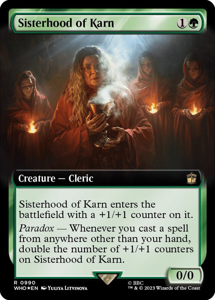 Sisterhood of Karn (Extended Art) (Surge Foil) 990 card from Universes Beyond: Doctor Who