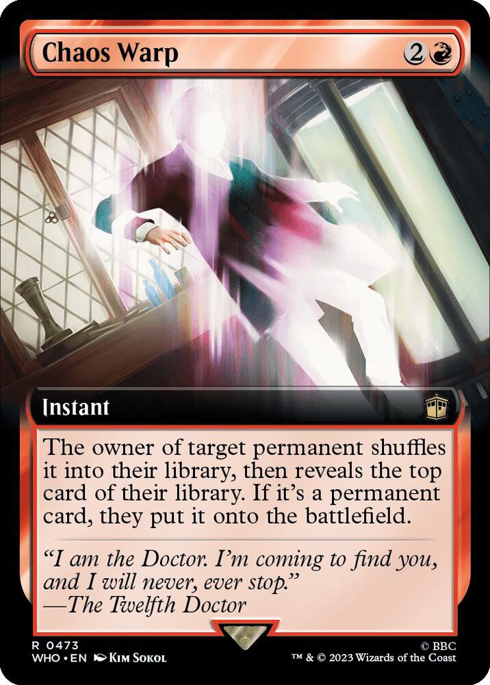 Chaos Warp (Extended Art) 473 card from Universes Beyond: Doctor Who