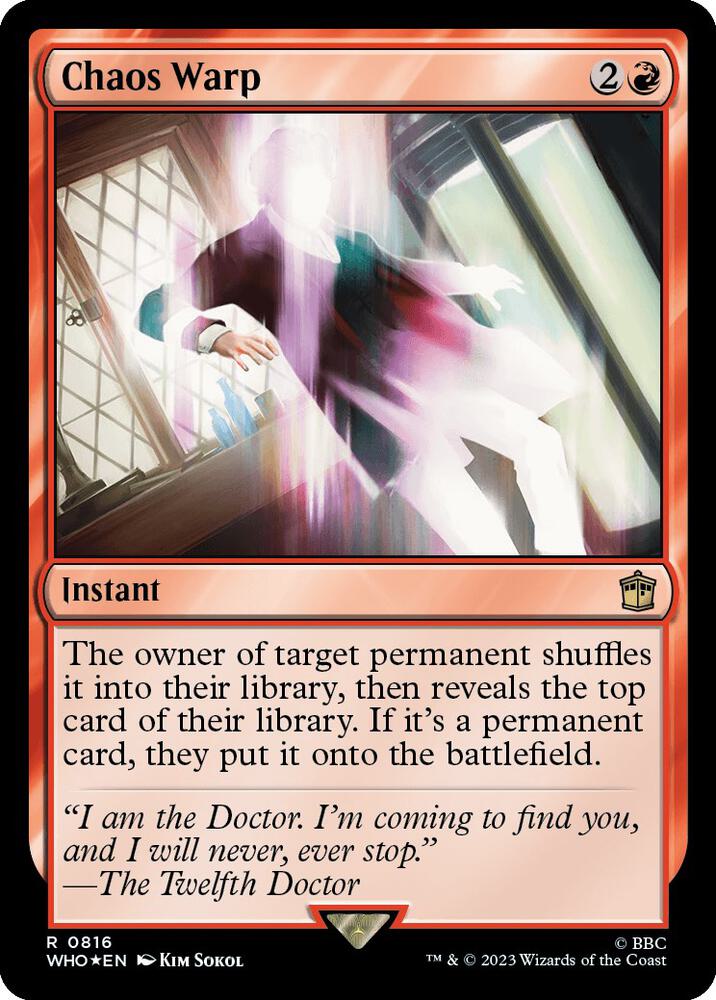 Chaos Warp (Surge Foil) 816 card from Universes Beyond: Doctor Who