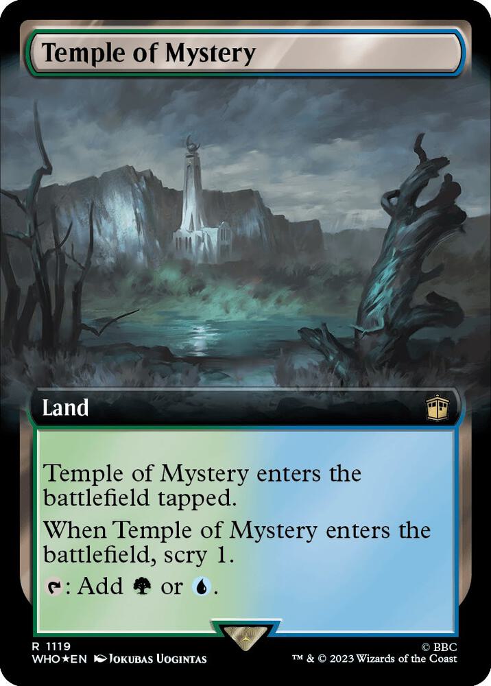Temple of Mystery (Extended Art) (Surge Foil) 1119 card from Universes Beyond: Doctor Who