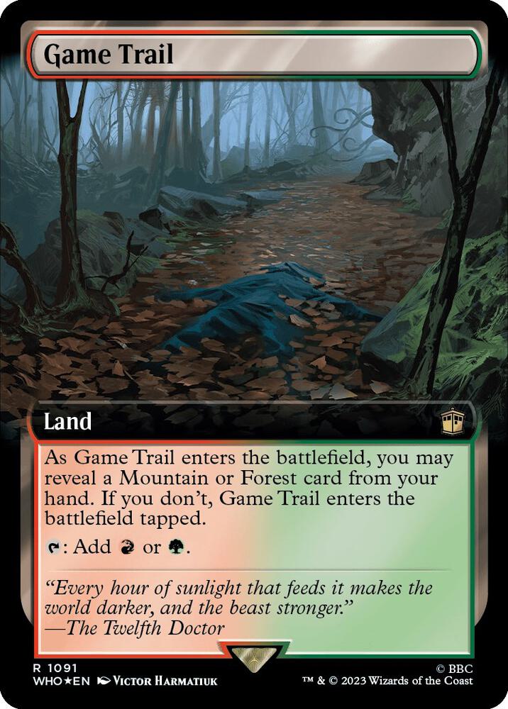 Game Trail (Extended Art) (Surge Foil) 1091 card from Universes Beyond: Doctor Who