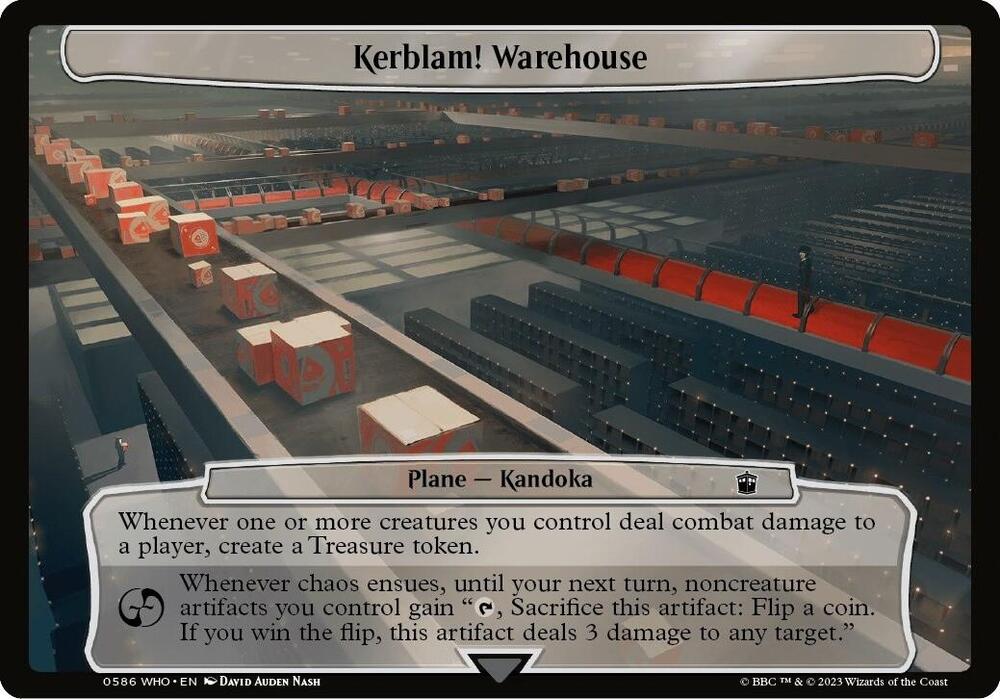 Kerblam! Warehouse 586 card from Planechase: Universes Beyond: Doctor Who