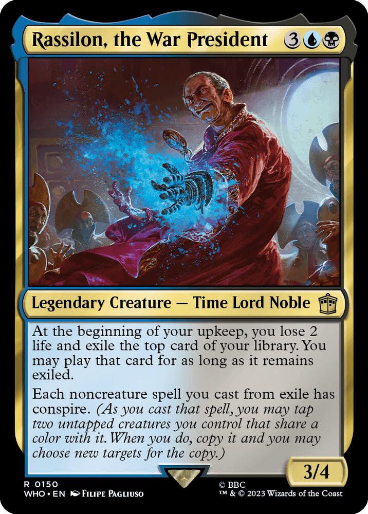 Rassilon, the War President 150 card from Universes Beyond: Doctor Who