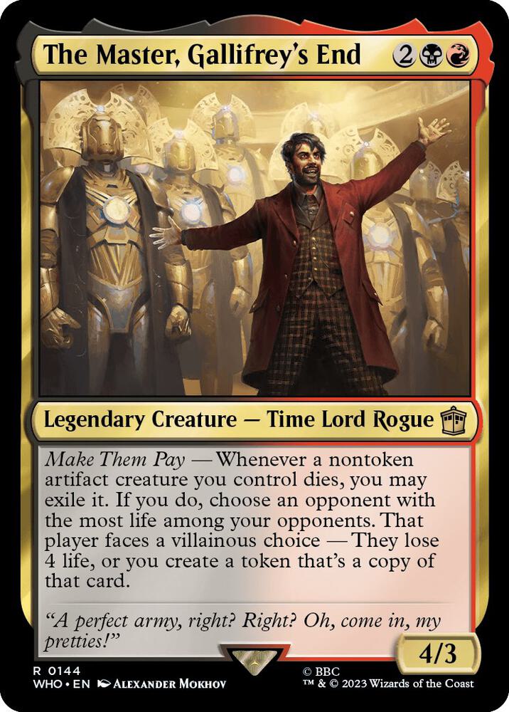 The Master, Gallifrey's End 144 card from Universes Beyond: Doctor Who