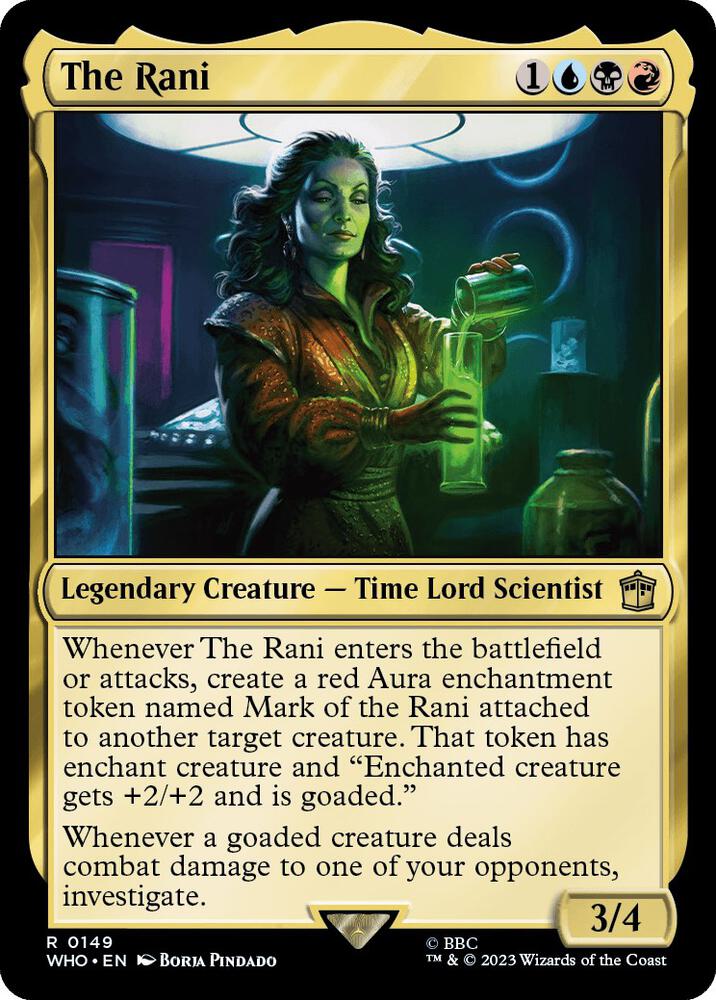 The Rani 149 card from Universes Beyond: Doctor Who