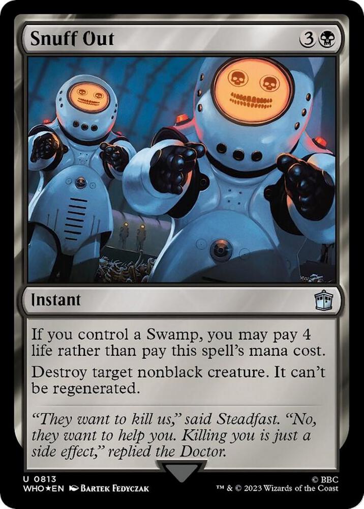 Snuff Out (Surge Foil) 813 card from Universes Beyond: Doctor Who