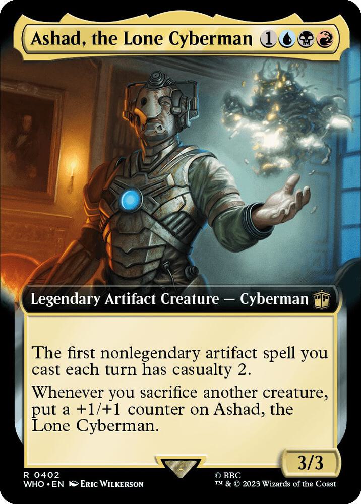Ashad, the Lone Cyberman (Extended Art) 402 card from Universes Beyond: Doctor Who