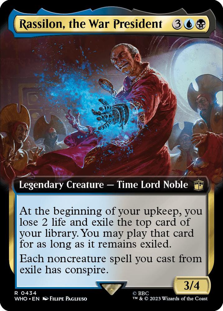 Rassilon, the War President (Extended Art) 434 card from Universes Beyond: Doctor Who