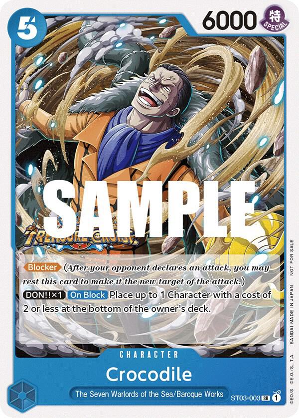 Crocodile (Tournament Pack Vol. 5) ST03-003 card from One Piece Promotion Cards