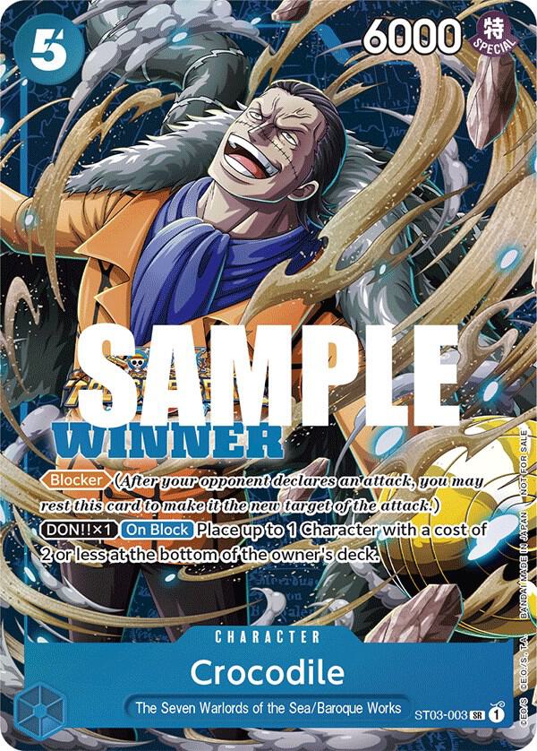 Crocodile (Winner Pack Vol. 5) ST03-003 card from One Piece Promotion Cards