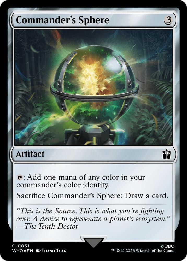 Commander's Sphere (Surge Foil) 831 card from Universes Beyond: Doctor Who