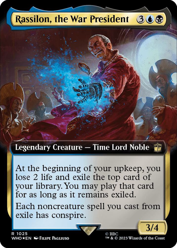 Rassilon, the War President (Extended Art) (Surge Foil) 1025 card from Universes Beyond: Doctor Who