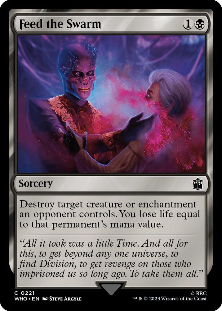 Feed the Swarm 221 card from Universes Beyond: Doctor Who