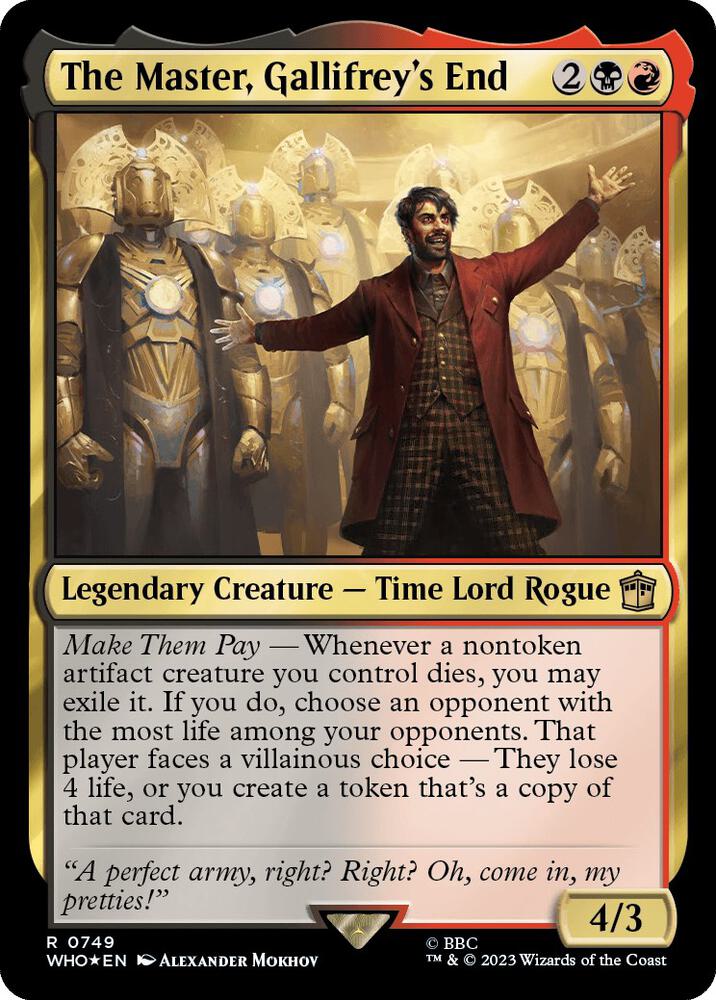 The Master, Gallifrey's End (Surge Foil) 749 card from Universes Beyond: Doctor Who