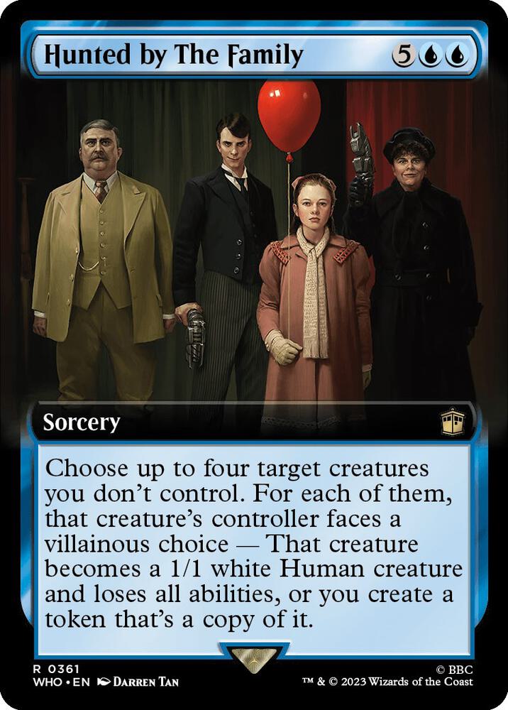 Hunted by The Family (Extended Art) 361 card from Universes Beyond: Doctor Who