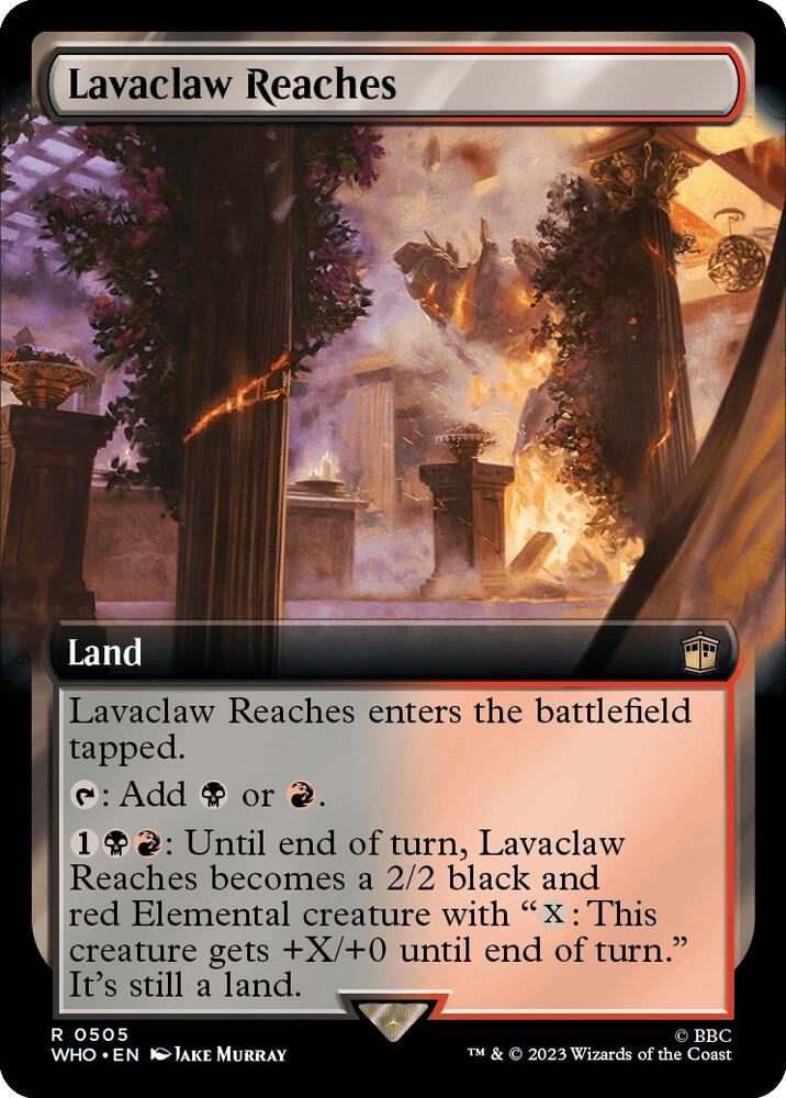 Lavaclaw Reaches (Extended Art) 505 card from Universes Beyond: Doctor Who
