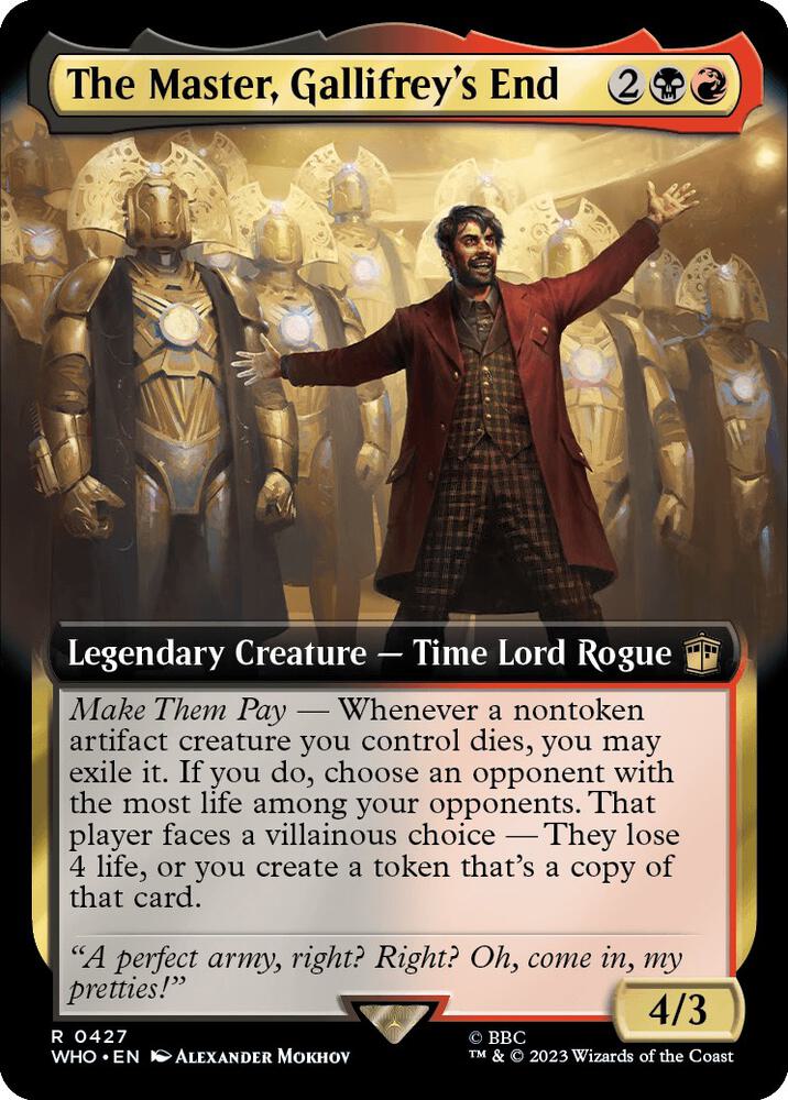 The Master, Gallifrey's End (Extended Art) 427 card from Universes Beyond: Doctor Who