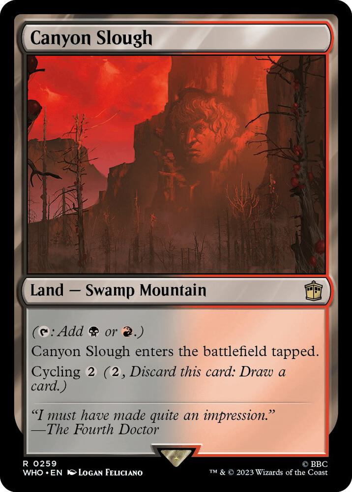 Canyon Slough 259 card from Universes Beyond: Doctor Who
