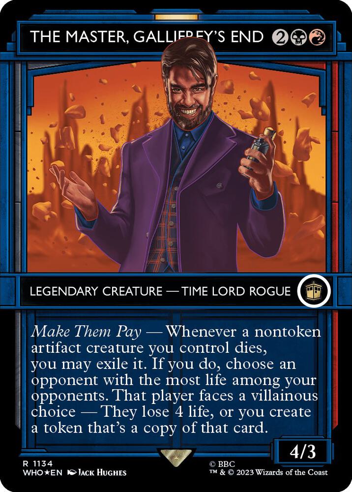 The Master, Gallifrey's End (Showcase) (Surge Foil) 1134 card from Universes Beyond: Doctor Who