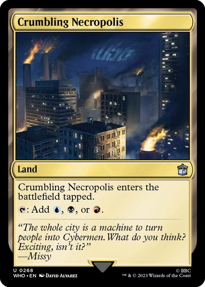 Crumbling Necropolis 268 card from Universes Beyond: Doctor Who