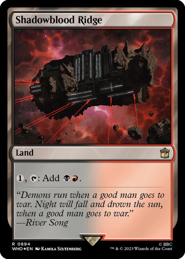Shadowblood Ridge (Surge Foil) 894 card from Universes Beyond: Doctor Who