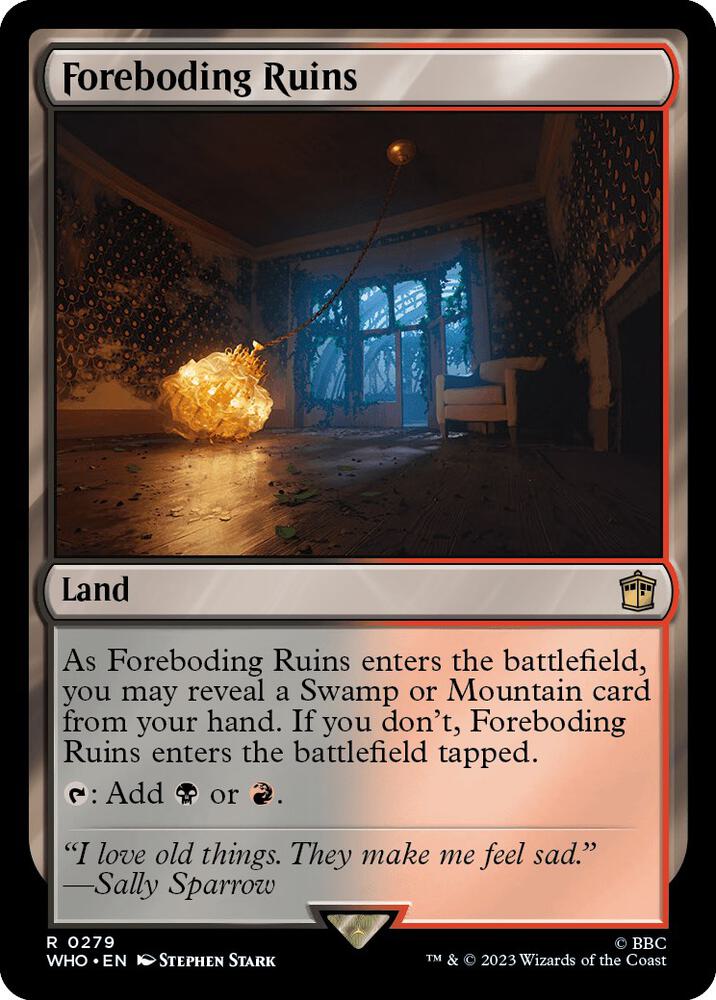 Foreboding Ruins 279 card from Universes Beyond: Doctor Who