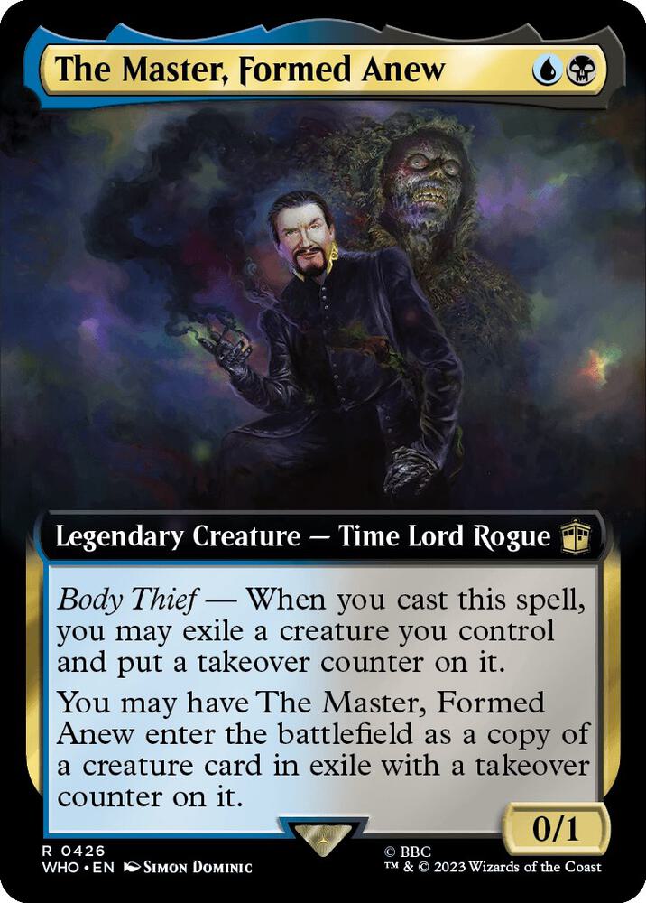 The Master, Formed Anew (Extended Art) 426 card from Universes Beyond: Doctor Who