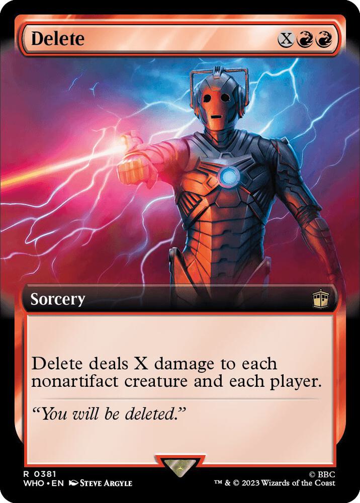 Delete (Extended Art) 381 card from Universes Beyond: Doctor Who
