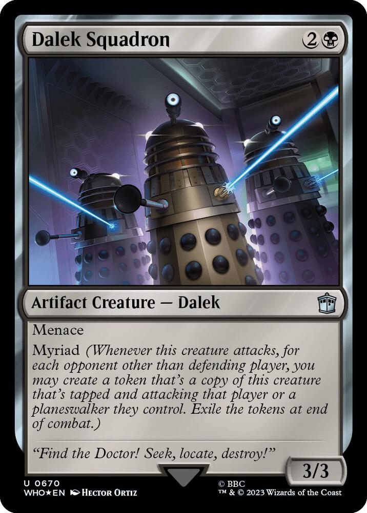 Dalek Squadron (Surge Foil) 670 card from Universes Beyond: Doctor Who