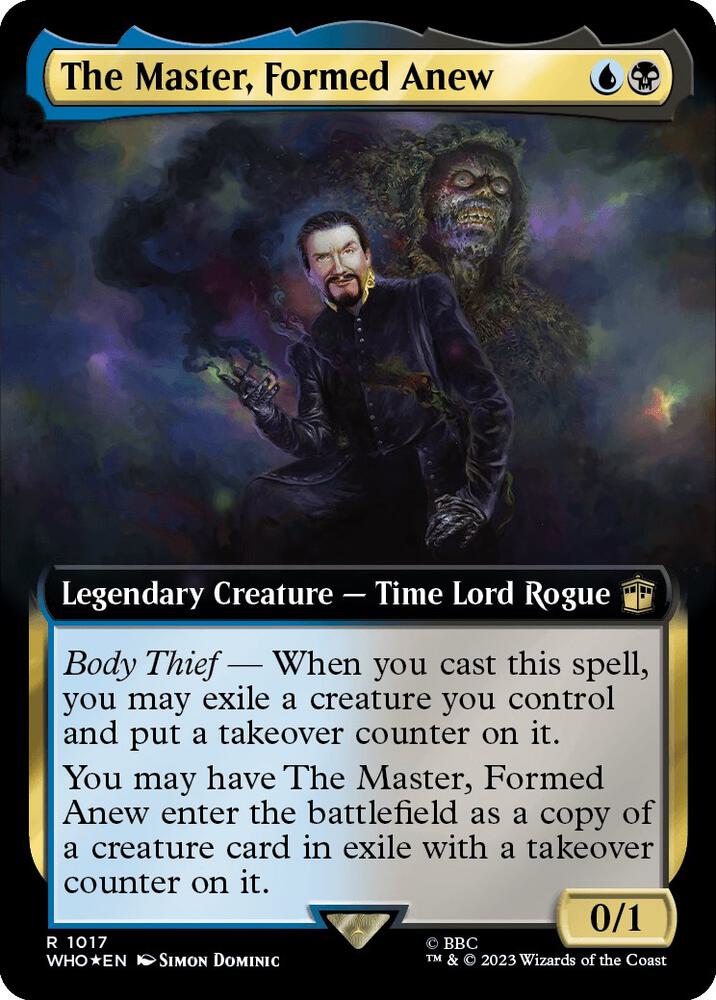 The Master, Formed Anew (Extended Art) (Surge Foil) 1017 card from Universes Beyond: Doctor Who