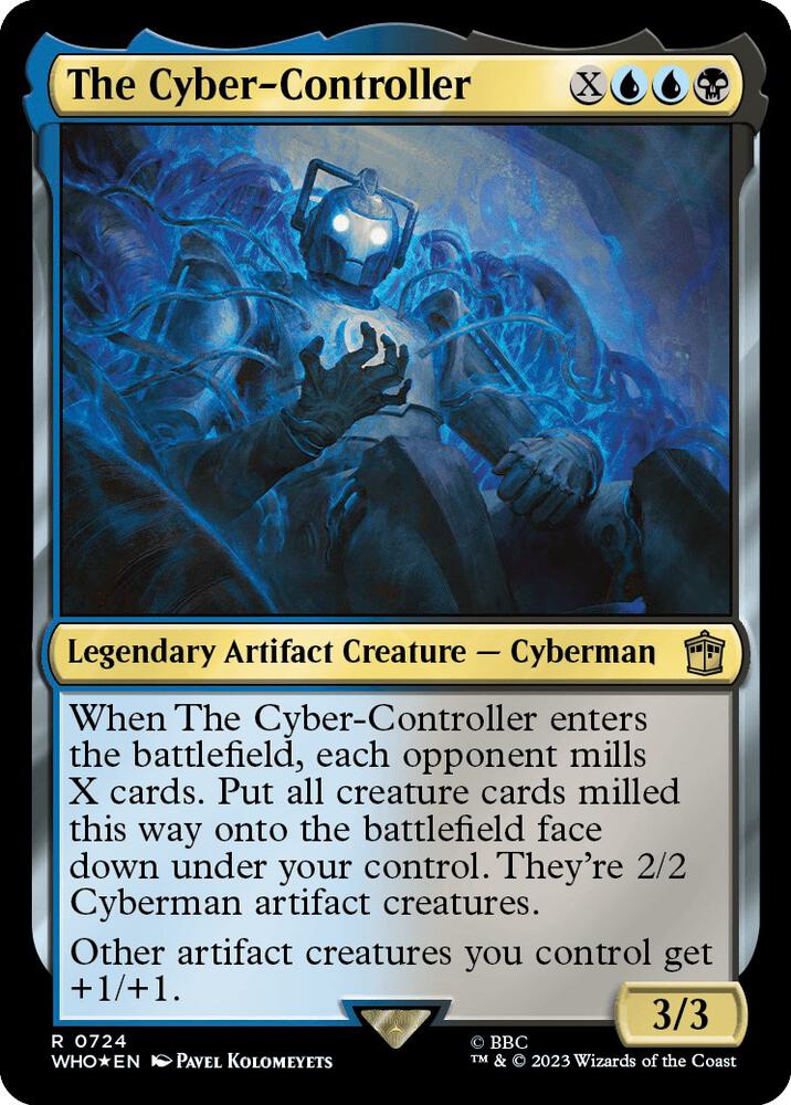 The Cyber-Controller (Surge Foil) 724 card from Universes Beyond: Doctor Who