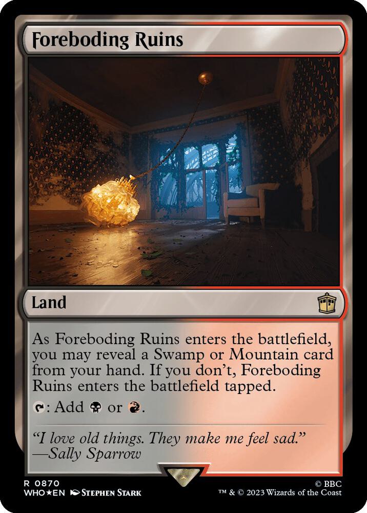 Foreboding Ruins (Surge Foil) 870 card from Universes Beyond: Doctor Who