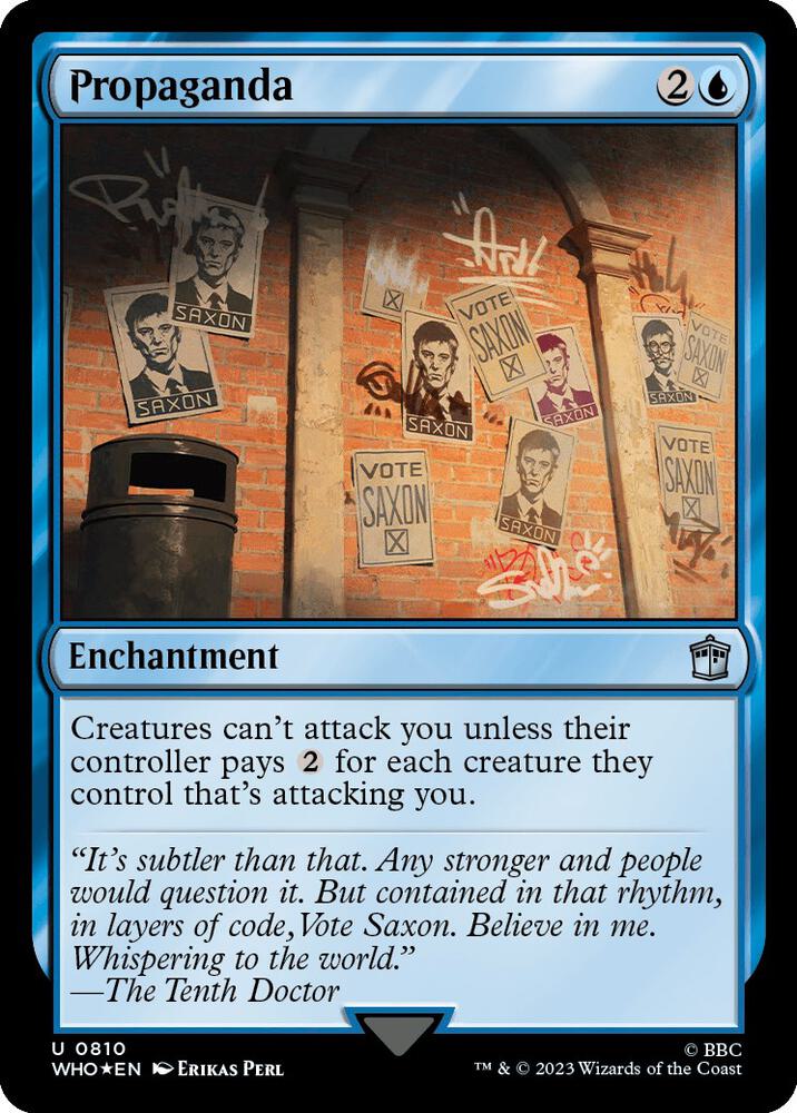 Propaganda (Surge Foil) 810 card from Universes Beyond: Doctor Who