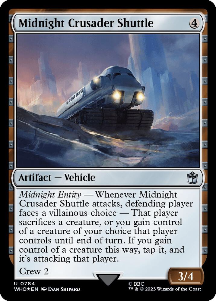 Midnight Crusader Shuttle (Surge Foil) 784 card from Universes Beyond: Doctor Who