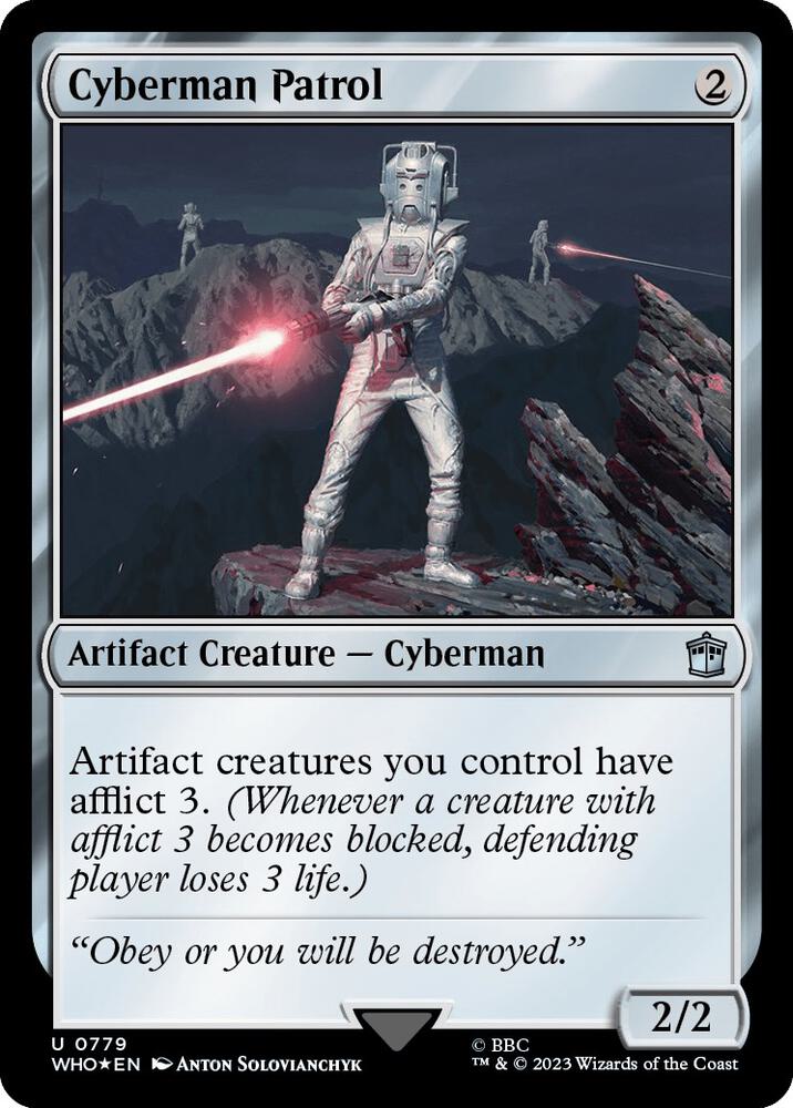 Cyberman Patrol (Surge Foil) 779 card from Universes Beyond: Doctor Who