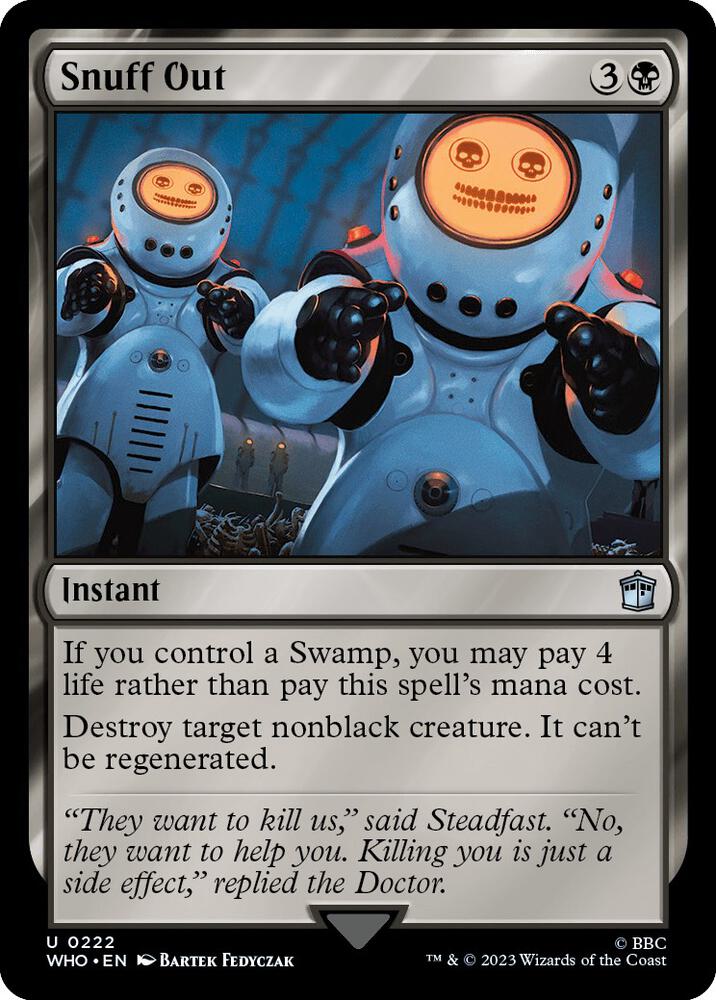 Snuff Out 222 card from Universes Beyond: Doctor Who