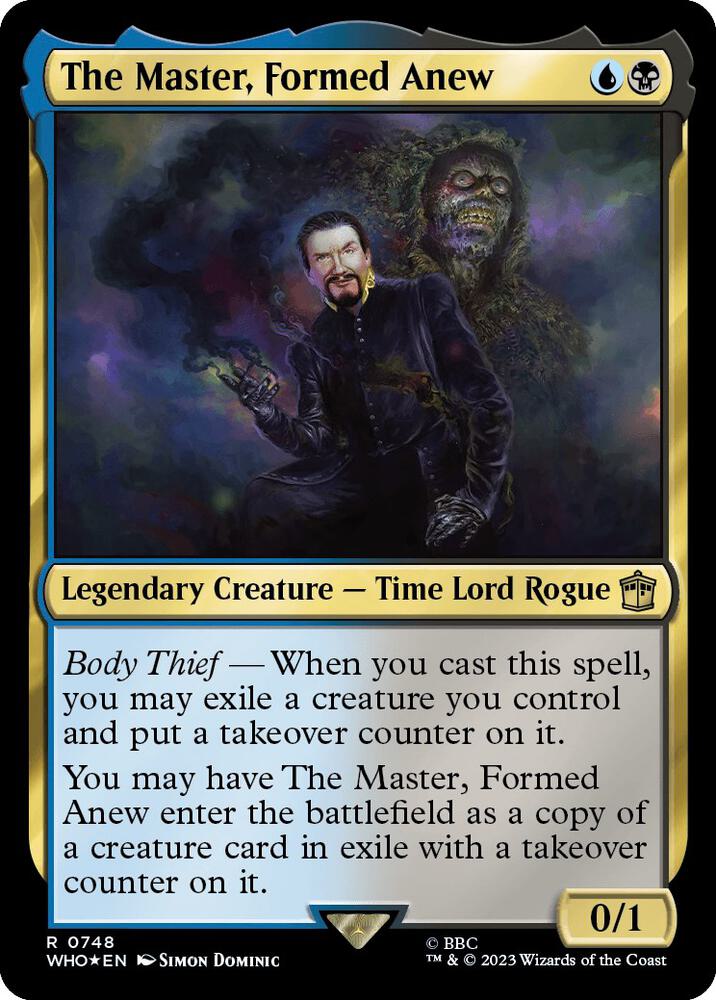 The Master, Formed Anew (Surge Foil) 748 card from Universes Beyond: Doctor Who