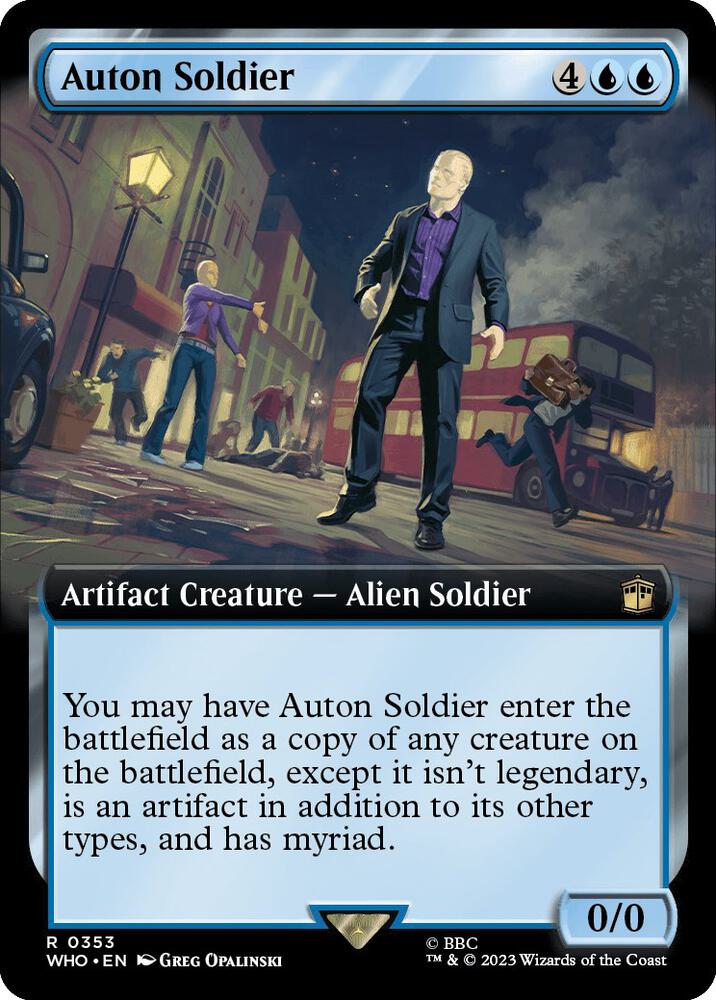 Auton Soldier (Extended Art) 353 card from Universes Beyond: Doctor Who
