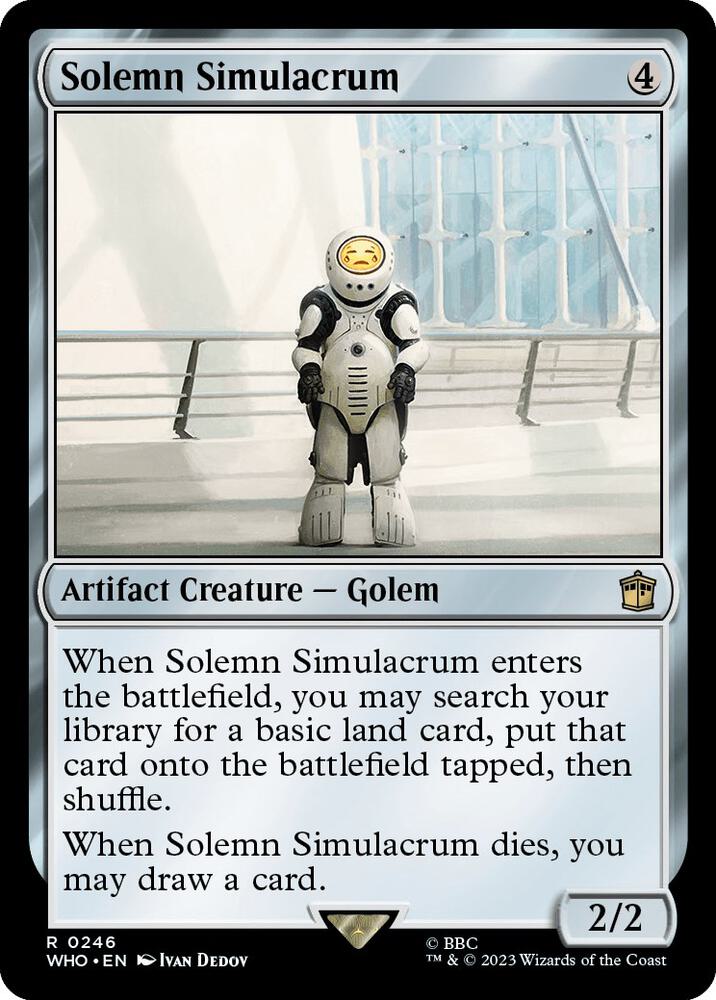 Solemn Simulacrum 246 card from Universes Beyond: Doctor Who