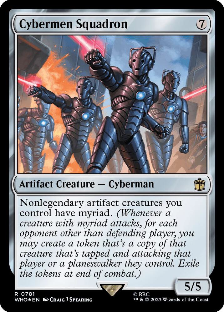Cybermen Squadron (Surge Foil) 781 card from Universes Beyond: Doctor Who