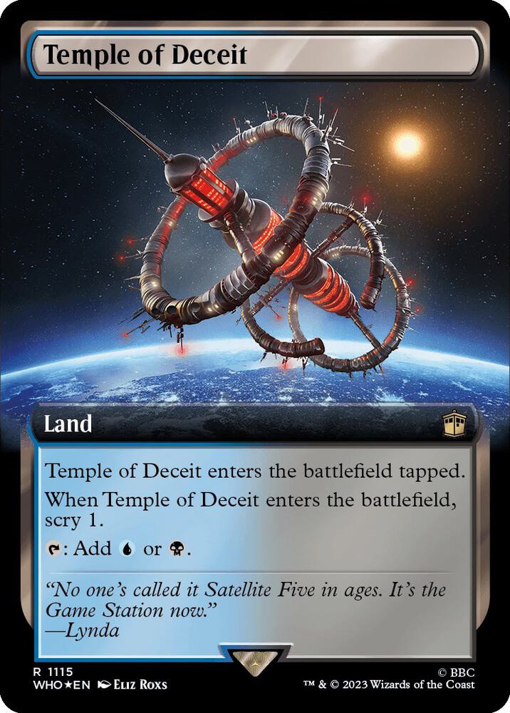 Temple of Deceit (Extended Art) (Surge Foil) 1115 card from Universes Beyond: Doctor Who