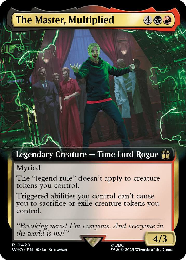 The Master, Multiplied (Extended Art) 429 card from Universes Beyond: Doctor Who