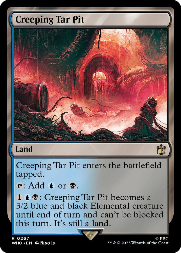 Creeping Tar Pit 267 card from Universes Beyond: Doctor Who